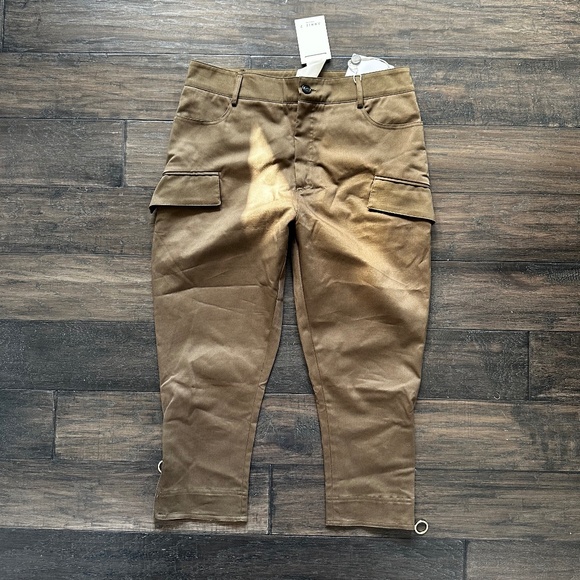 ANNIE B Made in Italy Military Puff Skinny Cargo Pants Sz 27 NWT - Picture 1 of 3